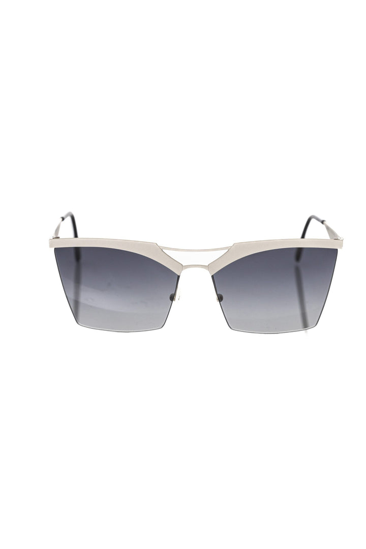 Silver metallic women's sunglasses