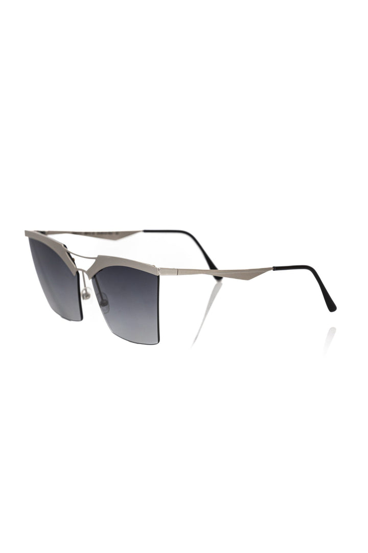 Silver metallic women's sunglasses