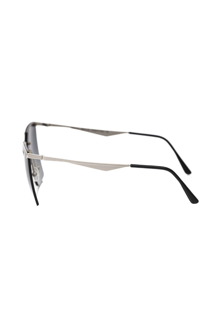 Silver metallic women's sunglasses