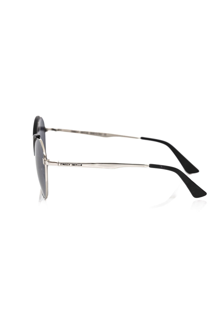 Schwarze Metallic Fiber Damen-Sonnenbrille