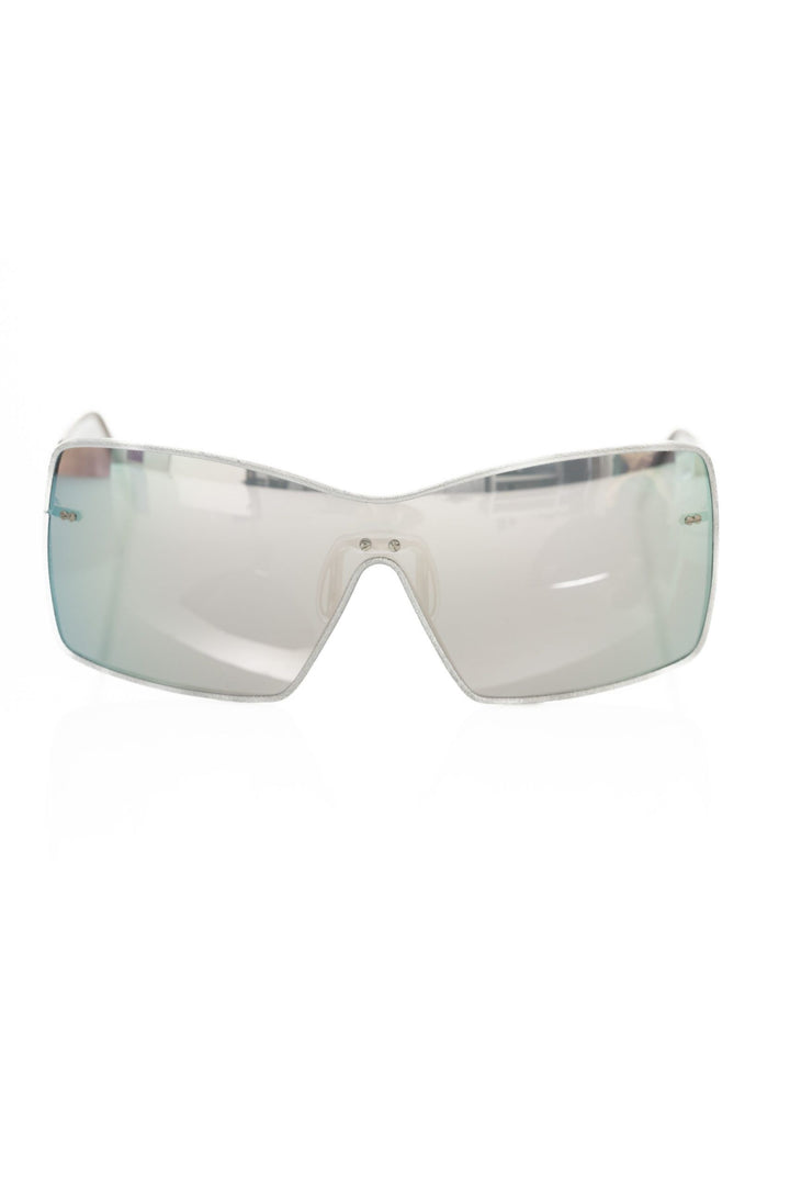 Silver metallic women's sunglasses