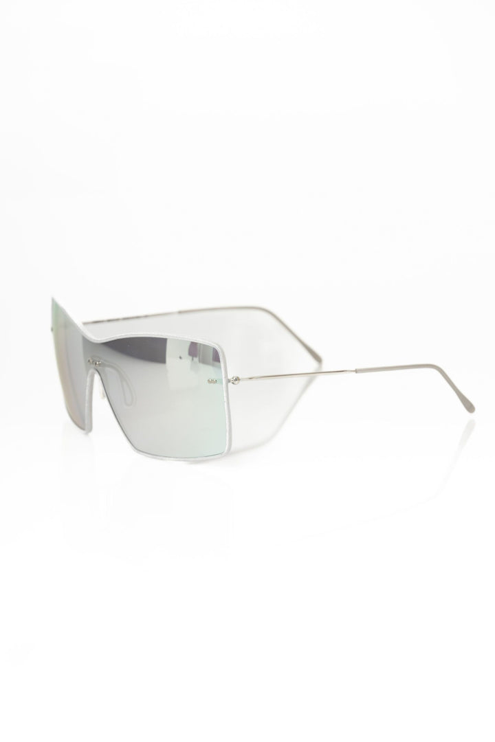 Silver metallic women's sunglasses