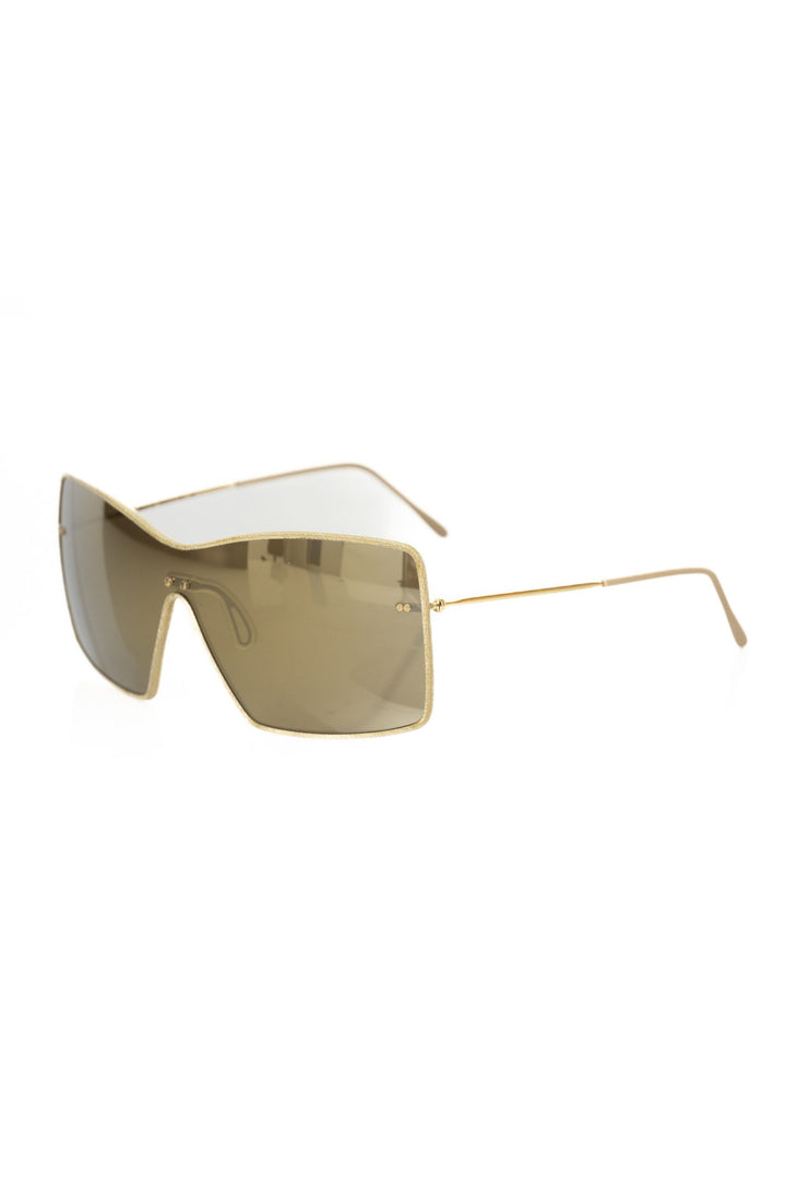 Gold Metallic Fiber Damen-Sonnenbrille