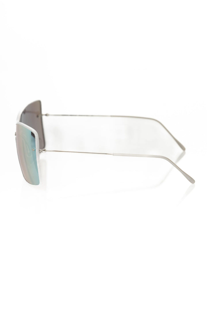 Silver metallic women's sunglasses