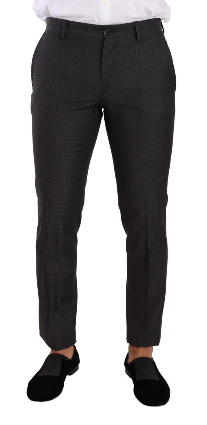 Elegant black wool martini suit