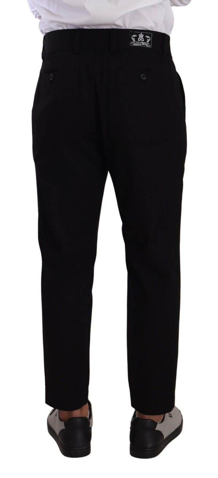 Schwarze Baumwoll-Stretch-Chinos Hosenjeans