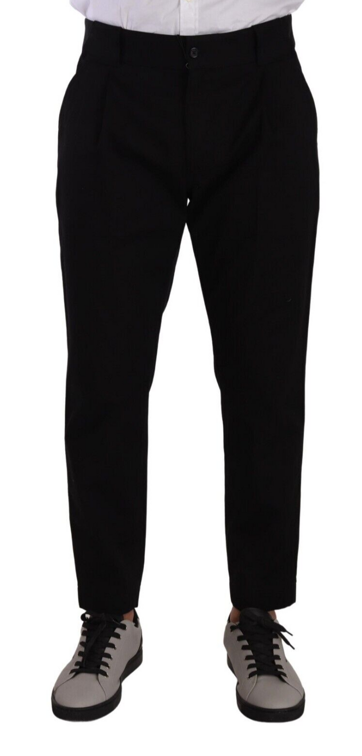 Schwarze Baumwoll-Stretch-Chinos Hosenjeans
