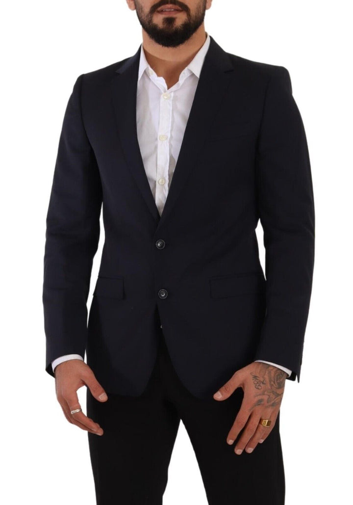 Dunkelblauer einreihiger Mantel MARTINI Blazer