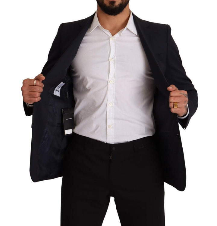 Dunkelblauer einreihiger Mantel MARTINI Blazer