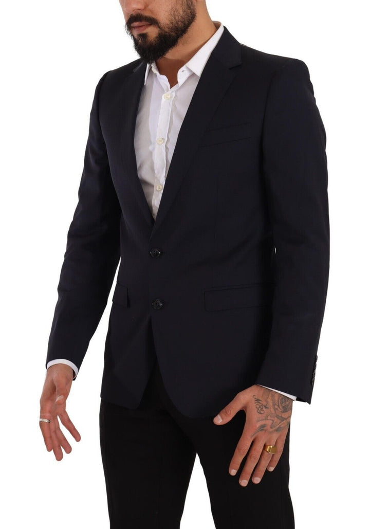 Dunkelblauer einreihiger Mantel MARTINI Blazer