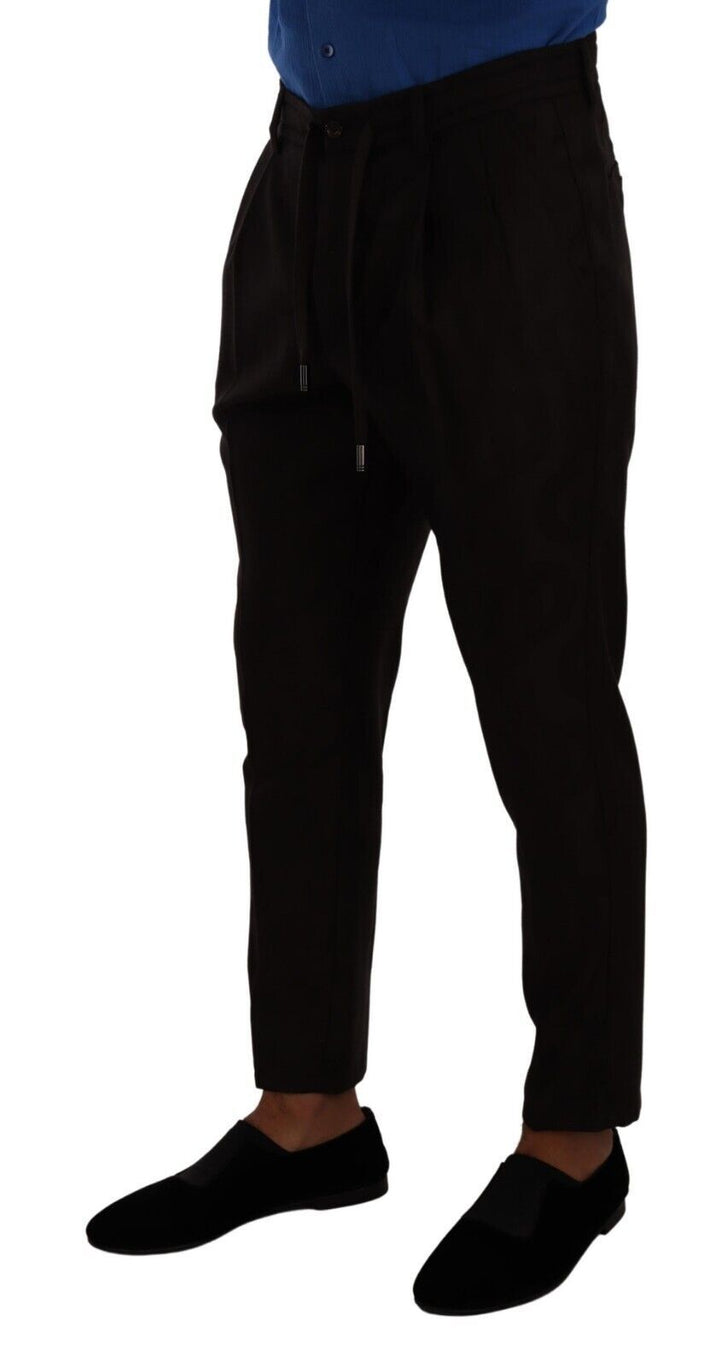 Bordeauxfarbene Wolle Herren Skinny Hosen Hosen