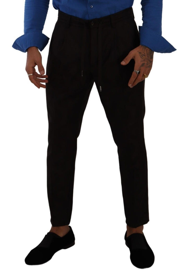 Bordeauxfarbene Wolle Herren Skinny Hosen Hosen