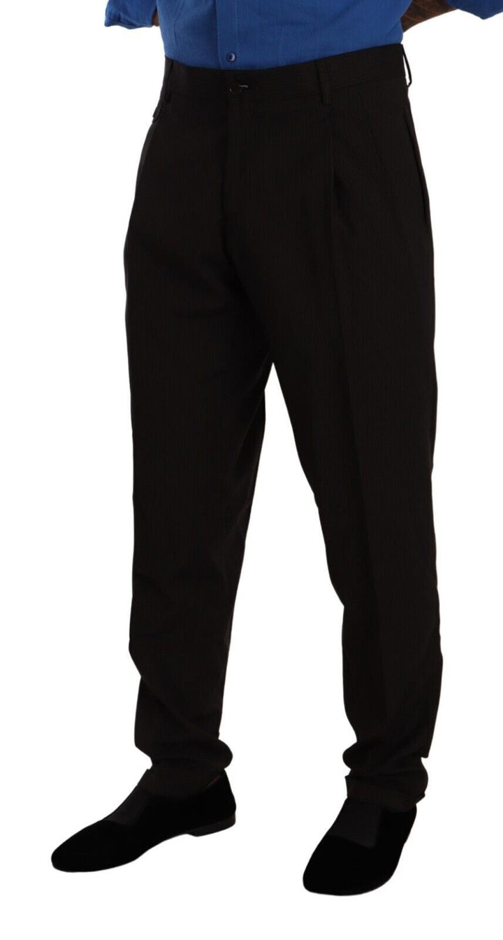 Braune Wolle Skinny Formal Dress Pants