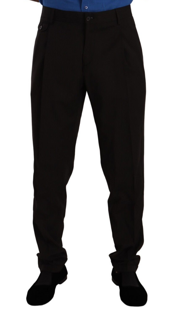 Braune Wolle Skinny Formal Dress Pants