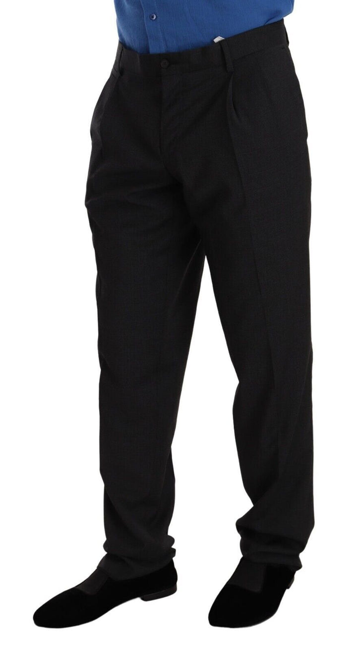 Elegant grey formal men's trousers
