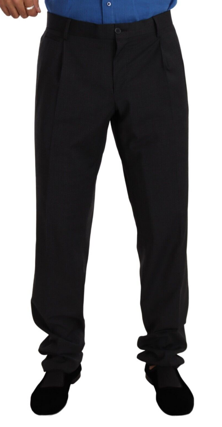 Elegant grey formal men's trousers