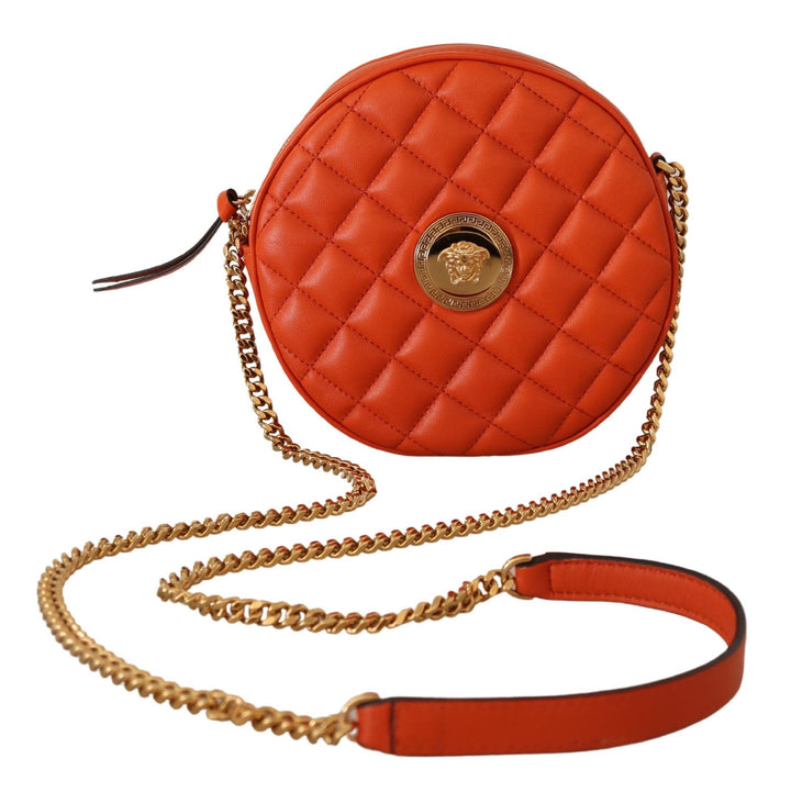 Elegante runde Crossbody-Tasche aus Nappaleder