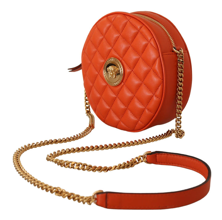 Elegante runde Crossbody-Tasche aus Nappaleder