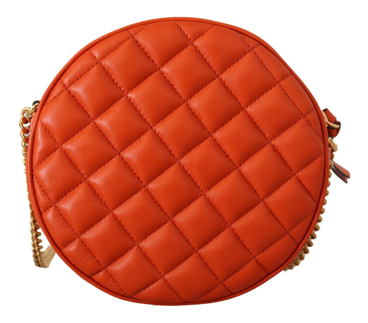 Elegante runde Crossbody-Tasche aus Nappaleder