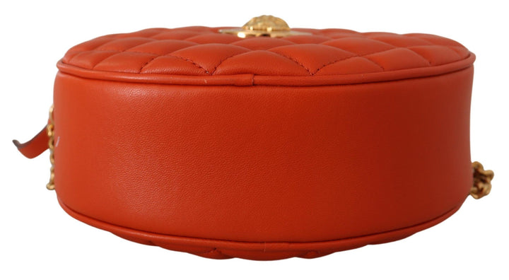 Elegante runde Crossbody-Tasche aus Nappaleder