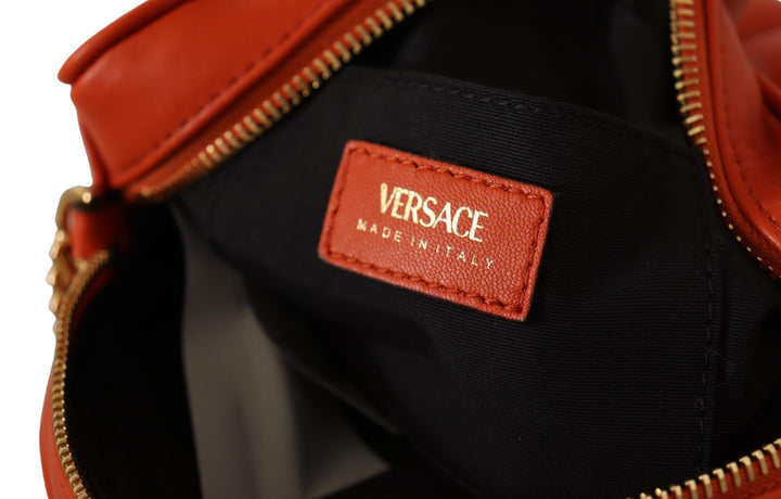 Elegante runde Crossbody-Tasche aus Nappaleder