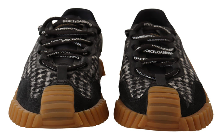 Schwarz Weiß Stoff Lace Up NS1 Turnschuhe