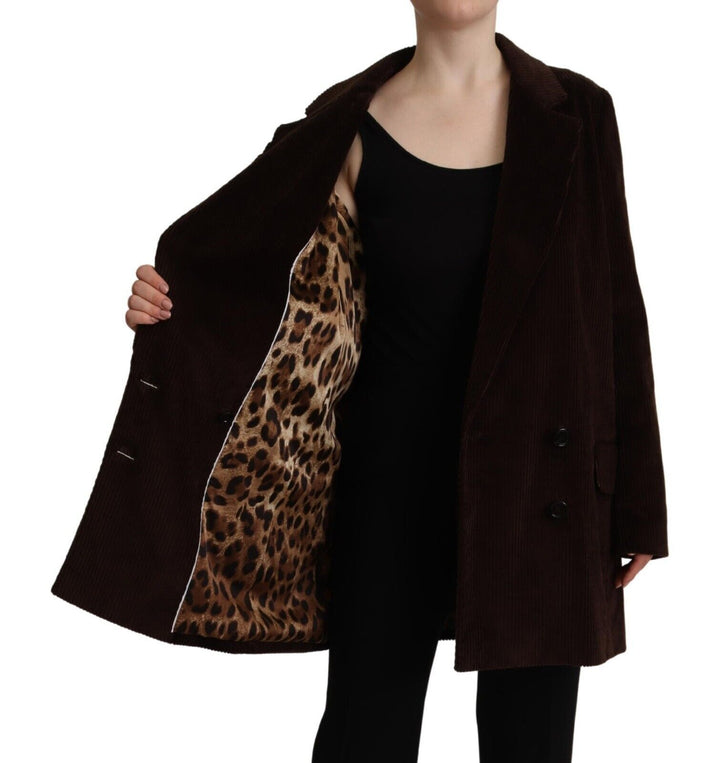 Bordeauxfarbener Cord-Baumwoll-Blazer Übergrößen-Jacke