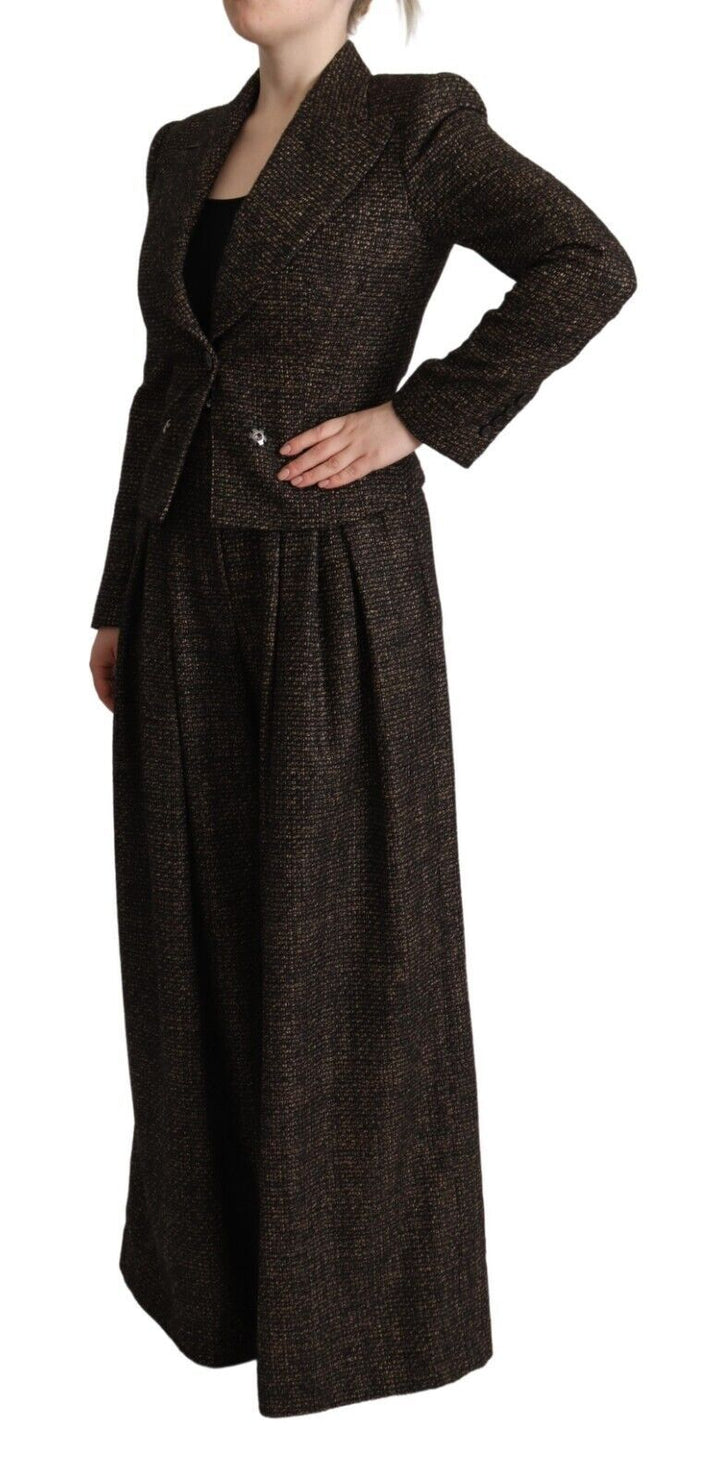 Dunkelbraun Wolle einreihig 2 Pc Jacke Hose