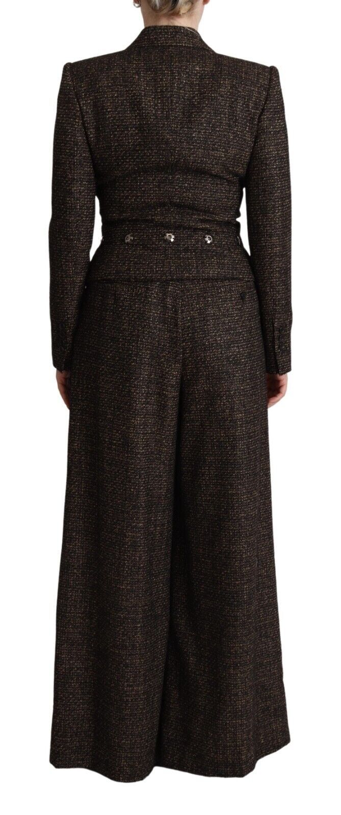Dunkelbraun Wolle einreihig 2 Pc Jacke Hose