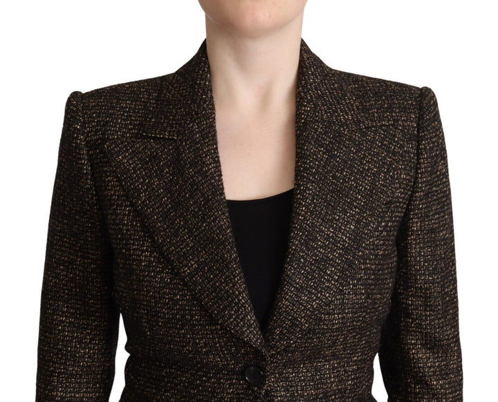 Dunkelbraun Wolle einreihig 2 Pc Jacke Hose