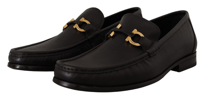 Elegante Loafers aus schwarzem Kalbsleder