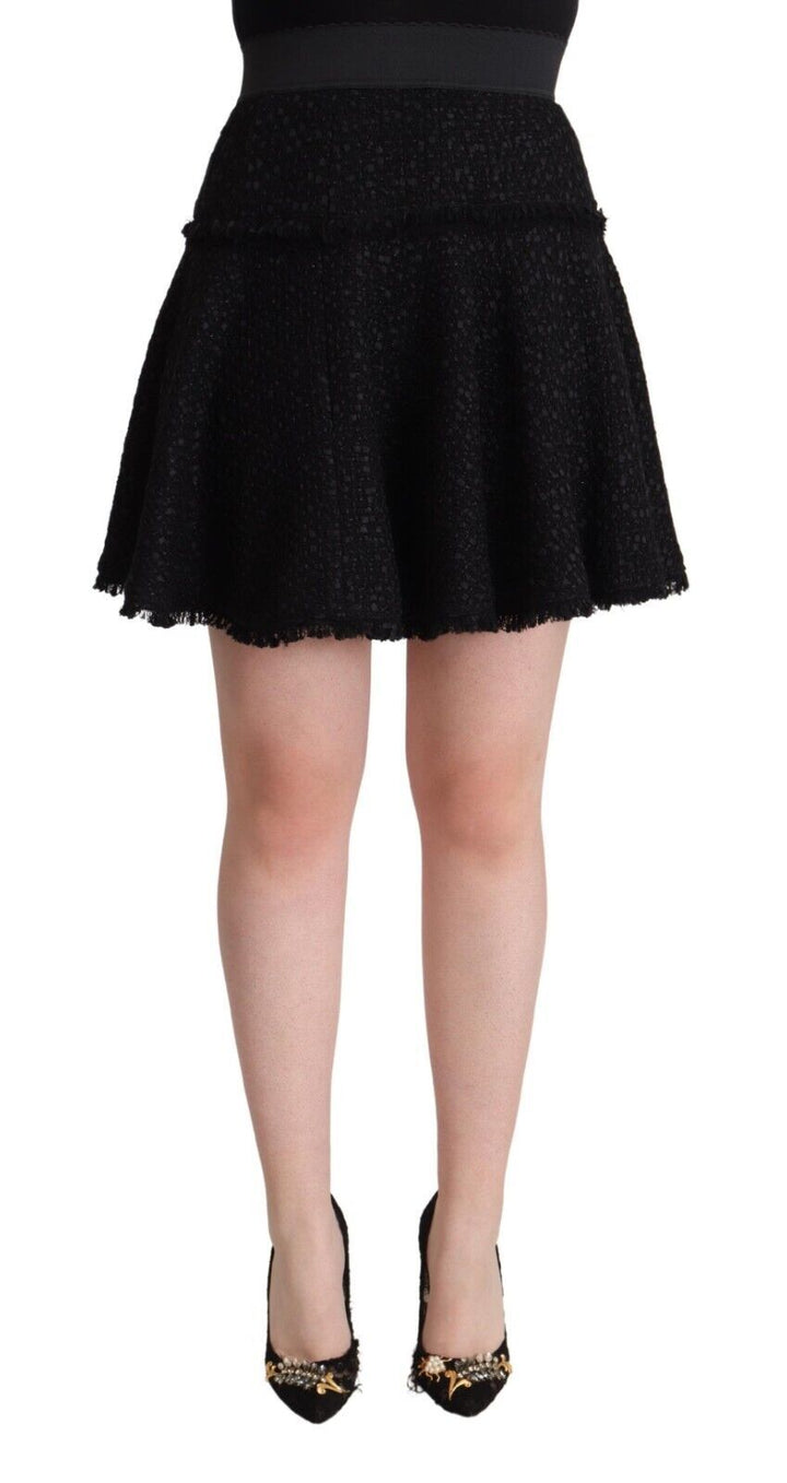 Elegant knitted A-line mini skirt