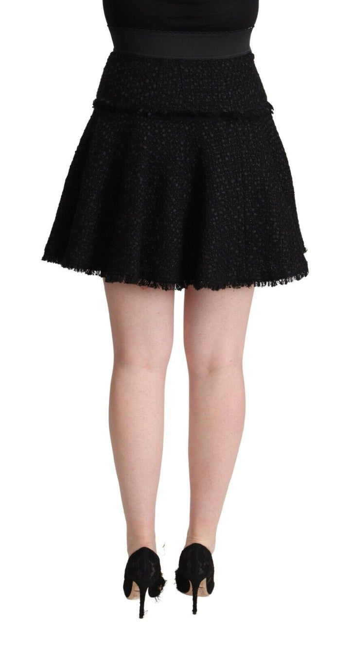 Elegant knitted A-line mini skirt