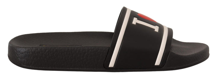 Elegant black leather sandals for her