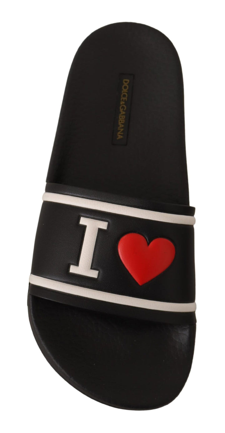 Elegant black leather sandals for her