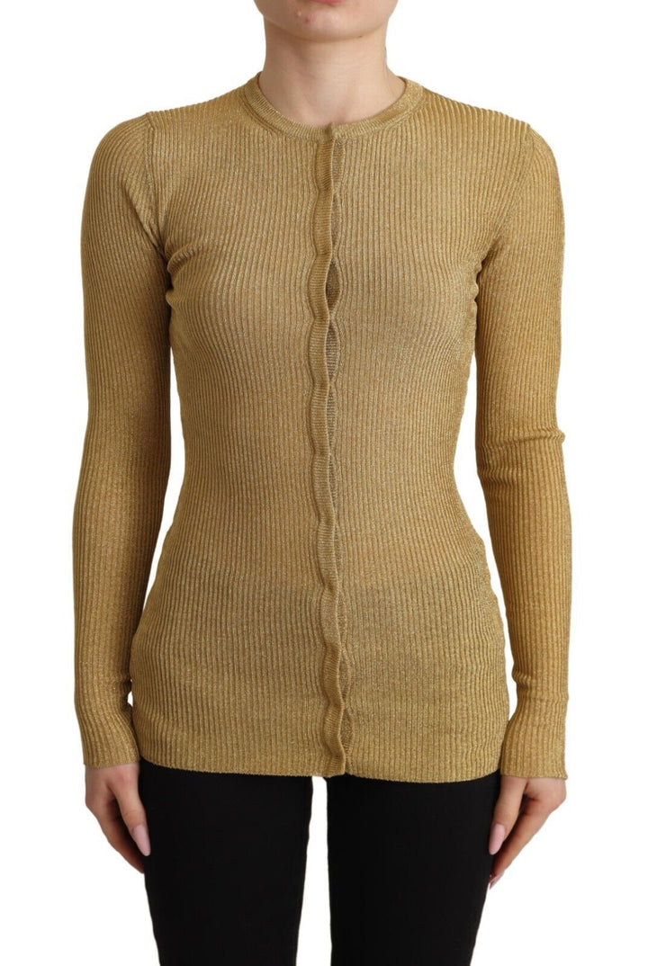 Glamorous cardigan with gold snap buttons