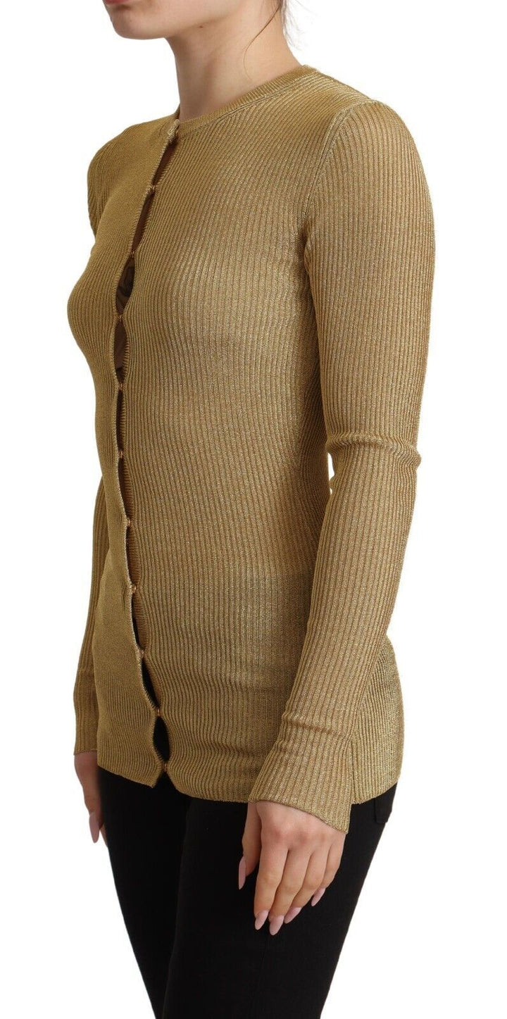 Glamorous cardigan with gold snap buttons
