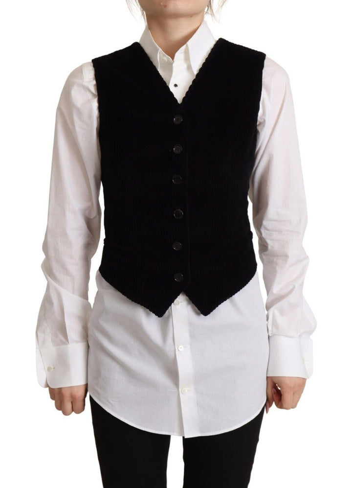 Elegant sleeveless V-neck vest top