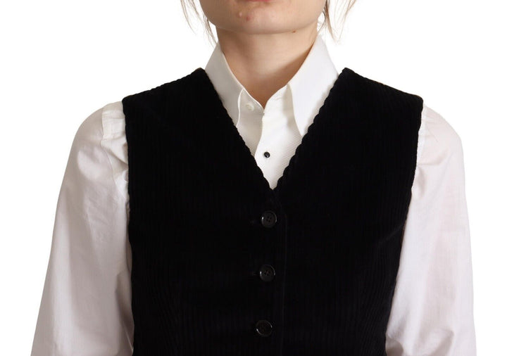 Elegant sleeveless V-neck vest top