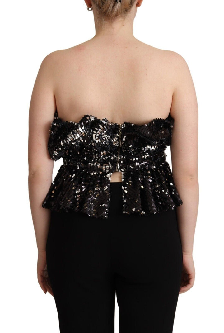 Elegant strapless sequin top
