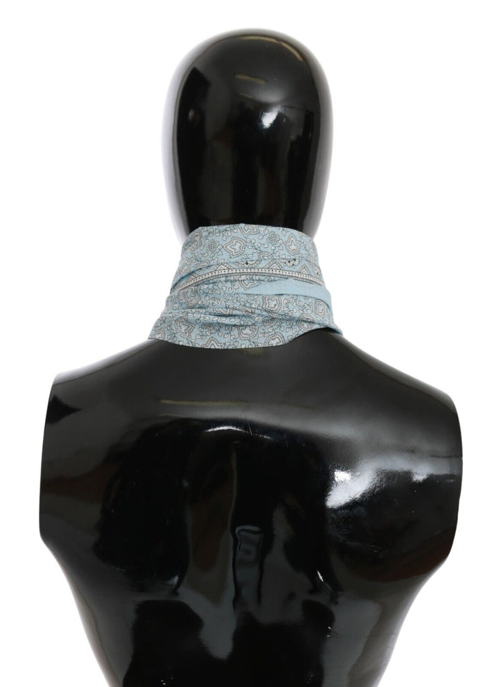 Hellblauer Bandana-Wickelschal Foulardschal