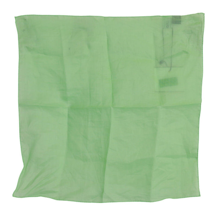 Quadratisches Foulard-Kopftuch aus Leinen in Apfelgrün