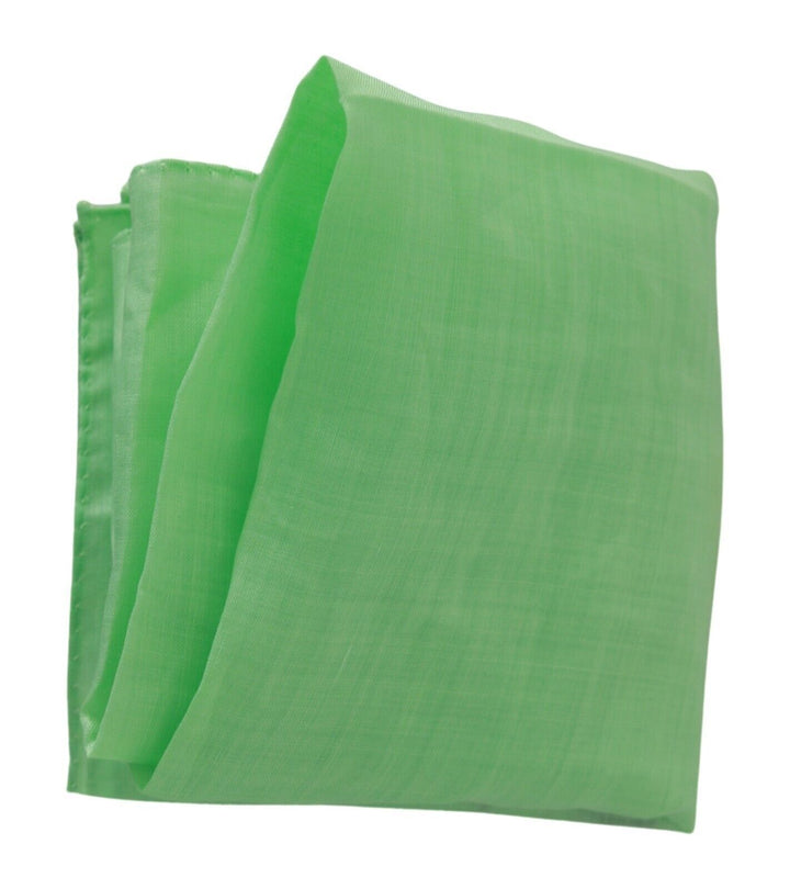 Quadratisches Foulard-Kopftuch aus Leinen in Apfelgrün