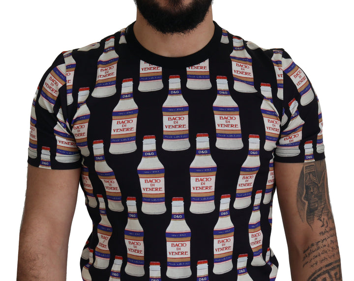 Elegant black Bacio Di Venere print tee