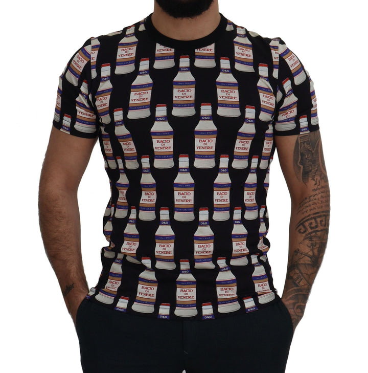 Elegant black Bacio Di Venere print tee