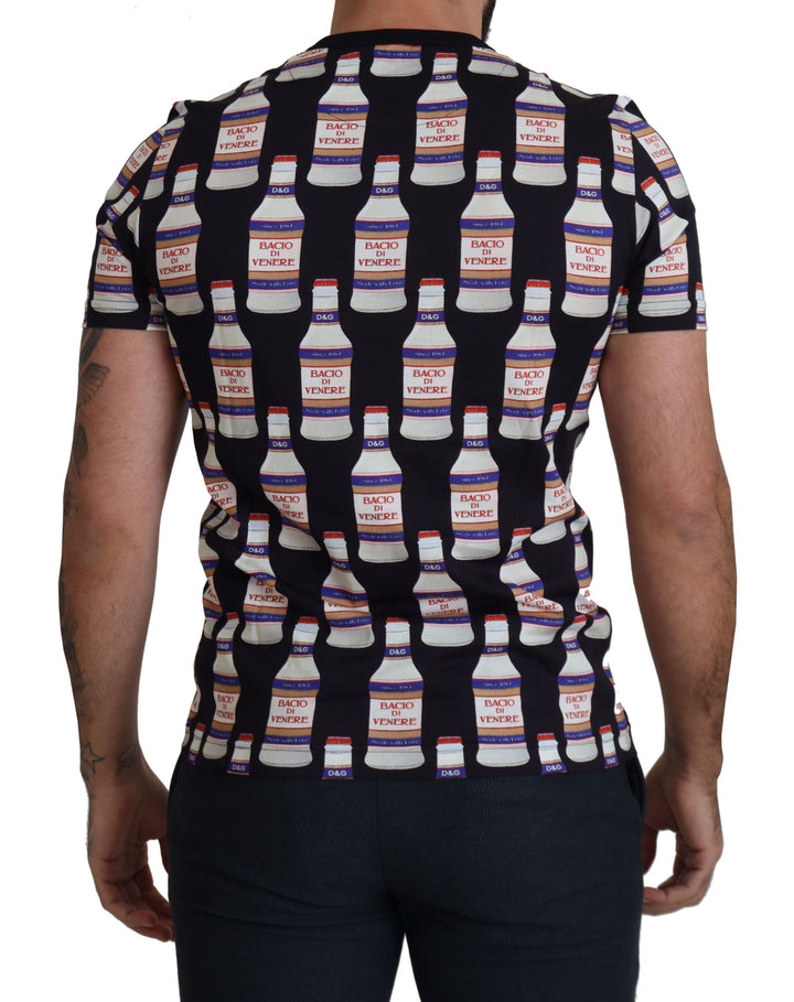 Elegant black Bacio Di Venere print tee