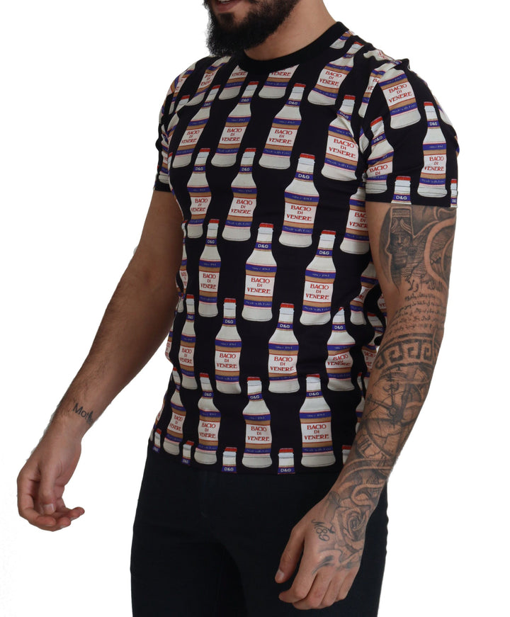 Elegant black Bacio Di Venere print tee