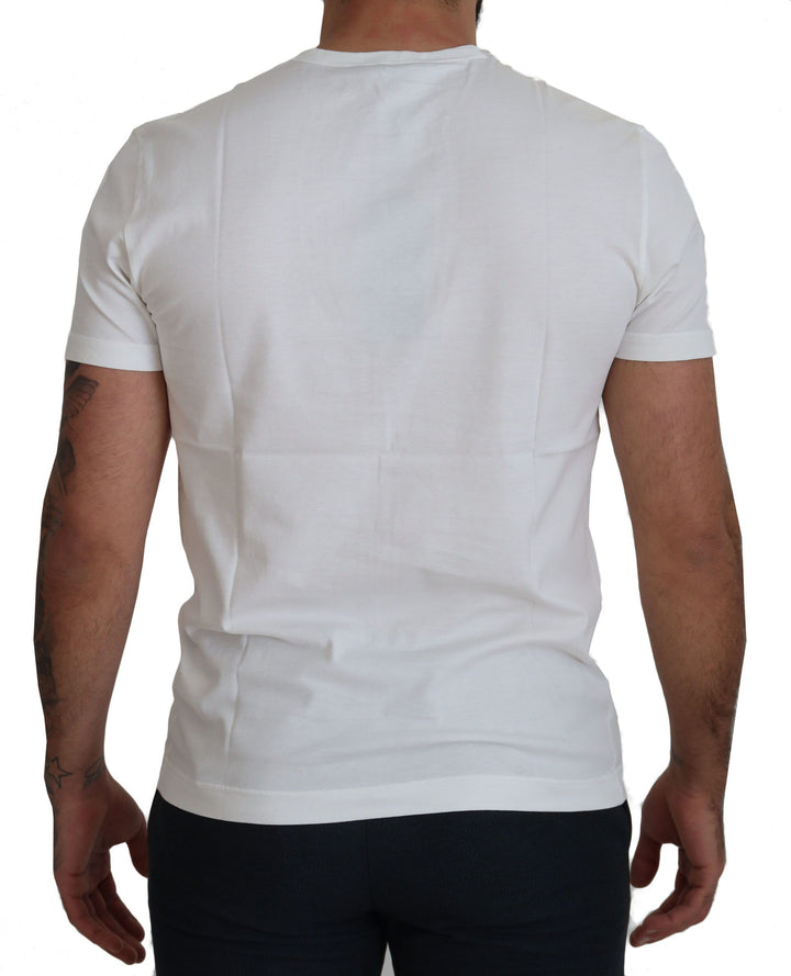 Weißes Logo-Baumwoll-T-Shirt von Amor Magister
