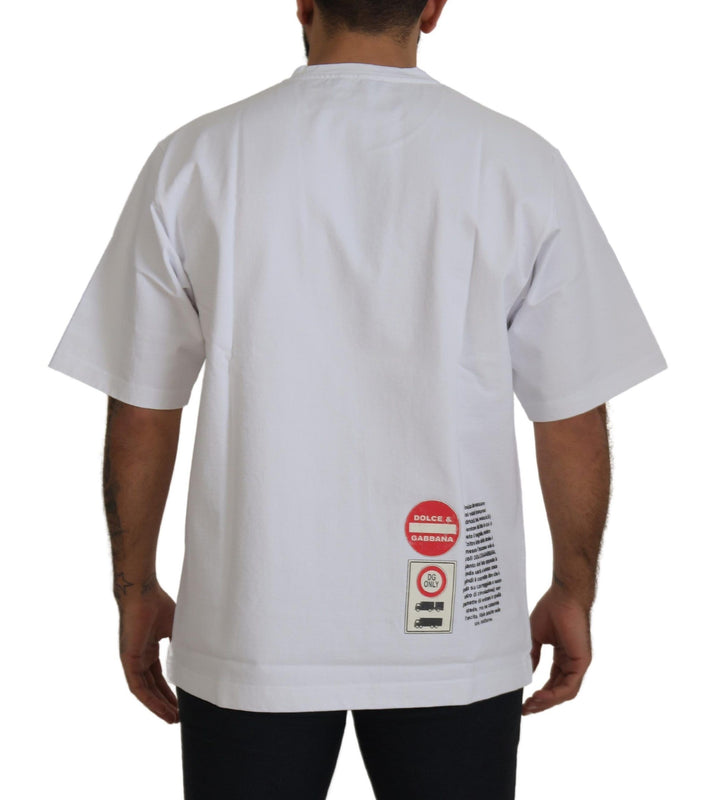 Chic white cotton T-shirt "Heart Amor