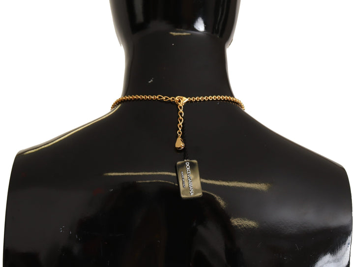 Gold Rose Love Crystal Charm Kette Halskette